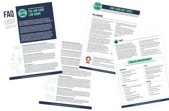 Low-carb FAQ and low-carb diet sheet pages